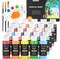 25 Colors Acrylic Paint Set, 2oz/60ml Bottles, Rich Pigmented Acrylic Paints for Artists, Beginners, Kids, Painting on Canvas Rocks Wood